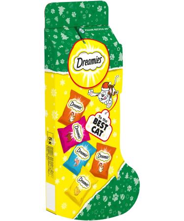 Dreamies Variety Stocking Adult Cat Treats 5 x 30g bags (1 X Stocking) 150 g (Pack of 1)