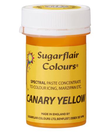 Sugarflair Canary Yellow Spectral Food Colouring Paste Highly Concentrated for Use with Sugar Pastes Buttercream Royal Icing or Cake Mix Vibrant Colour Dye - 25g
