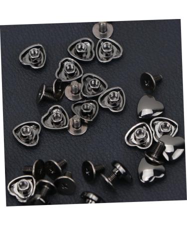 Operitacx 60 Pcs Shoe Bag Ornament Heart Shape Handbag Screw Button Studs Fasteners Belt Button Nails Wallet - Buy Online on SooperMarket.com