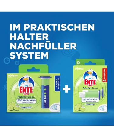 WC-Ente Freshness Seal Starter Set | Lemon Scented Basketless Toilet Cleaner | 36 ml Fresh Lime - International Shipping Available - Buy Online on SooperMarket.com