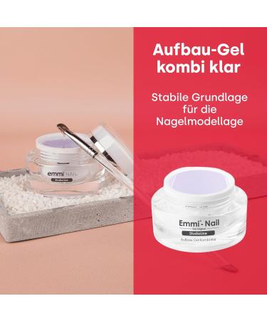 Emmi Nail Studioline Setup-Gel Kombi Clear | LED UV BauGel for Geln gel | Natural Nail Reinforcement | Medium Viscosity & Self-Smoothing | 30ml (1 Pack) - Shop Now! - Buy Online on SooperMarket.com