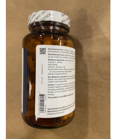 Metagenics - GlutaClear - Antioxidant Support with NAC Vitamin C Broccoli and More - 120 Tablets - Buy Online on SooperMarket.com