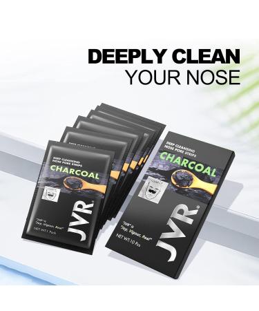 JVR Nose Strips for Blackhead Removal | Deep Cleansing Pore Strips with Charcoal & Witch Hazel | 10 Count for Oily Skin - Buy Online on SooperMarket.com