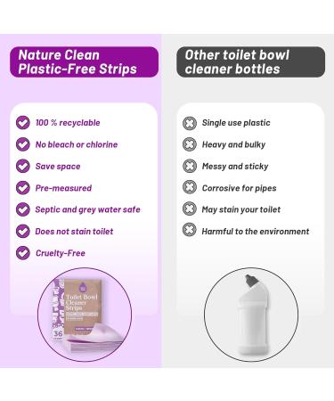 Septic Safe Toilet Bowl Cleaner Sheets | 36 Eco-Friendly Strips for Apartments Dorms & RVs - No Plastic No Bleach - Buy Online on SooperMarket.com