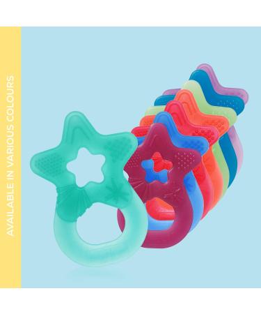 Dentistar Bei ring 2 Set | Baby Teether for 3+ Months | Soft Dental Aid Ring | Made in Germany | Turquoise Green - Buy Online on SooperMarket.com