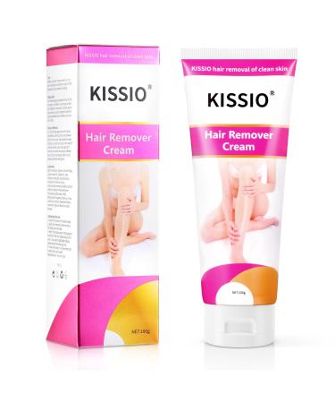 KISSIO Hair Removal Cream Hair Remover for Underarms Arms Legs Private Parts and Bikini Area Sensitive Formula with Citrus and Papaya Suitable for All Skin Types Moisturing 4.94 oz