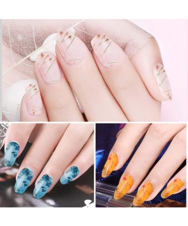 Saviland Dried Flower Gel Nail Polish Kit - 6 Colors Soak Off U V LED Varnish for Manicure Nail Art (Pink Blue Yellow) - Buy Online on SooperMarket.com
