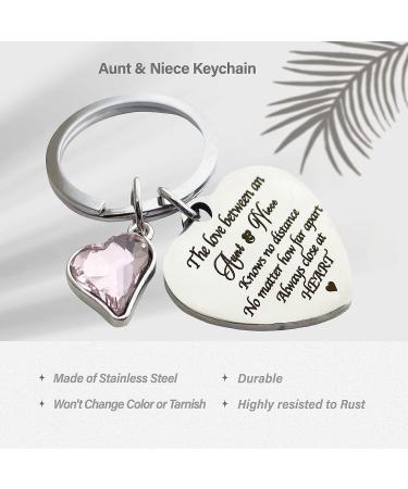 Special Aunt Gift from Niece: Mirror Compact, Keychain, Thank You & Birthday Gift - Buy Online on SooperMarket.com