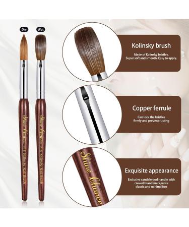 Acrylic Nail Art Brush Size 16 | 100% Pure Kolinsky Hair Oval Nail Brush for Professional Acrylic Application | DIY Home Salon Nail Extension Tool - Buy Online on SooperMarket.com