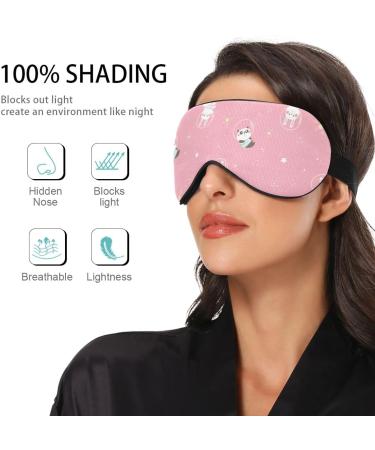 Adjustable Breathable Haskirky Light Blocking Eye Mask for Men and Women - Perfect for Travel, Yoga, Meditation - Cartoon Panda Design for Deep Sleep Comfort - Buy Online on SooperMarket.com