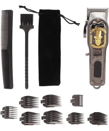 Retro Hair Clippers Kit with Stainless Steel Trimmer Safe Haircut Electric Hair Trimmer with Ergonomic Handle Design Low Noise LED Display - Buy Online on SooperMarket.com