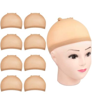 Wig Caps MORGLES 8 Pcs Nude Stocking Cap for Wigs Wig Caps to Hold Wig in Place Stretchy & Breathable