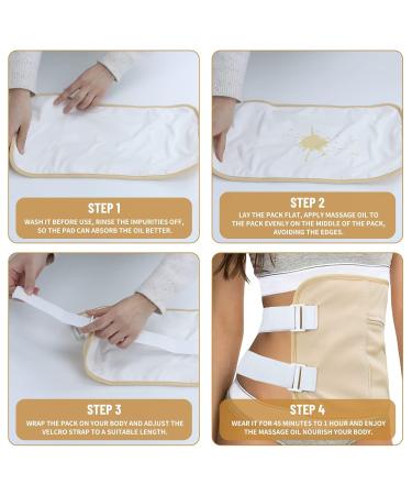 Buy Washable Castor Oil Pack & Wrap - Ergonomic Compress for Lymphatic Drainage (Khaki) | Shop Internationally - Buy Online on SooperMarket.com