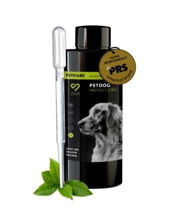 Peticare tick protection product for dogs | Plant-based spot-on | against ticks & mites of all kinds | waterproof protection | unique PRS system for long-lasting effect - petDog Protect 2161 200 ml