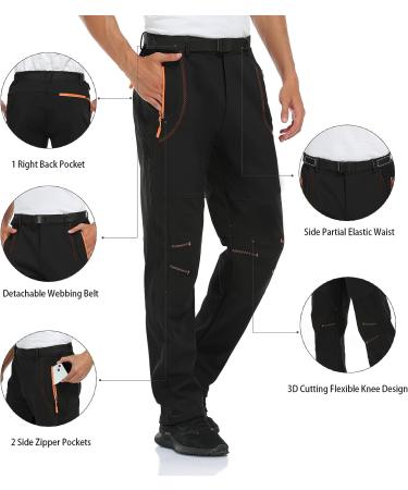 Inno Men's Waterproof Fleece Lined Hiking Cargo Pants - XX-Large Black/Black - 30/32/34 Sizes - Thermal Winter Outdoor Pants - Buy Online on SooperMarket.com