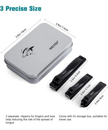 BEZOX Nail Clippers Set Heavy Duty Stainless Steel Toenail Clippers for Thick Nails - Curved and Straight Blade Cutters for Precise Nail Shaping and Cuticle Trimming - Buy Online on SooperMarket.com