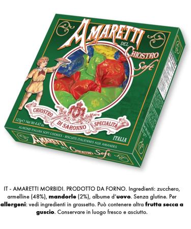 Amaretti Del Chiostro Soft Amaretti in Window Box 145 g - Buy Online on SooperMarket.com