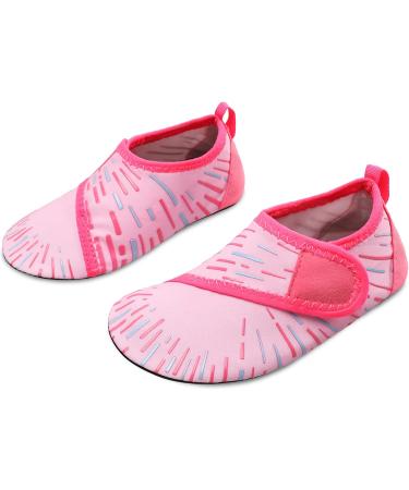 JIASUQI Kids Water Shoes Quick Dry Barefoot Aqua Socks - Pink | Size 10.5/11 UK Child - Buy Online on SooperMarket.com