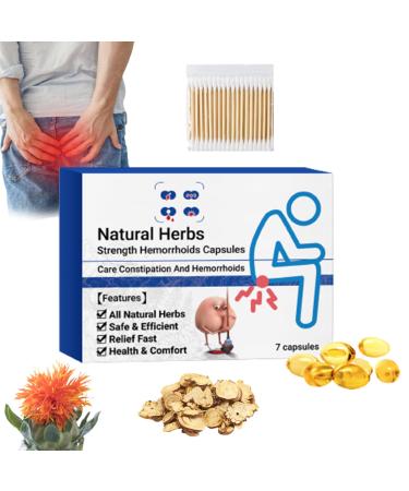 Qosneoun Heca Natural Herbal Strength Hemorrhoid Capsules Natural Hemorrhoid Relief Capsules Hemorrhoid Treatment Hemorrhoid Suppository (1)