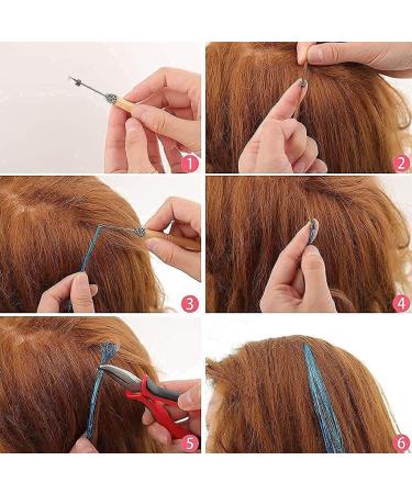 Quesuc Synthetic Hair Extension Kit - 52 Assorted Colors Stick Tip Hair Extensions with Tools - Bright & Pretty Mixed Colors - Buy Online on SooperMarket.com