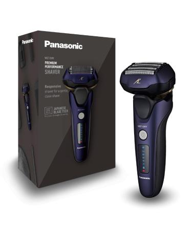 Panasonic ES-LV67 5-Blade Wet & Dry Electric Shaver For Men Rechargeable Responsive Beard Sensor Multi-Flex 16D Head(Navy and Black) ( UK 2pin Bathroom Plug) 5 blade shaver