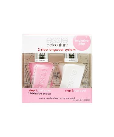 Essie Gel Couture Longwear Nail Polish Kit - Inside Scoop Gift Set - Sheer Pink + Top Coat - 0.46 Ounces - Gifts for Women & Men - Buy Online on SooperMarket.com