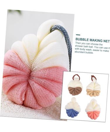 Buy Angoily 8 Pcs Bath Ball Set - Exfoliating Flower Shower Scrubber for Soft Skin | International Shipping Available - Buy Online on SooperMarket.com