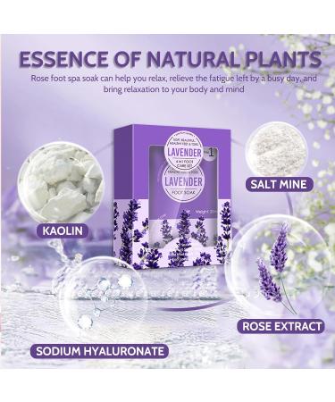 Foot Soak for Foot Spa Lavender 4PCs Foot Pack with Foot Soak Foot Scrub Foot Mask Foot Lotion Foot Care Jelly Pedicure Packs Foot Spa Soak for Dry Hard Rough skin Eliminate Fatigue (Lavender) - Buy Online on SooperMarket.com