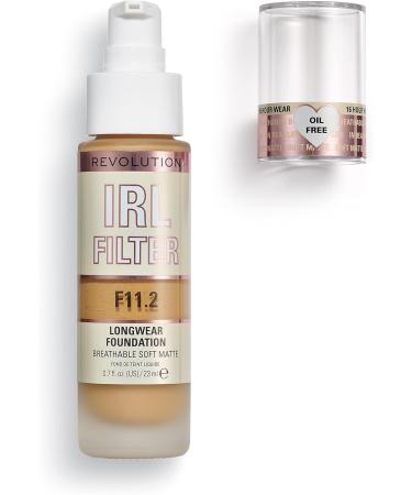 Makeup Revolution IRL Filter Longwear Foundation F11.2 - Medium/Dark Skin Tones 23ml - Matte Finish, 16 Hour Wear - Pack of 1 - Buy Online on SooperMarket.com
