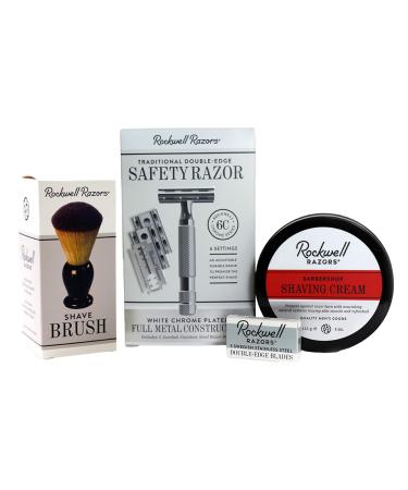 Rockwell Razors 6C Shave Kit Gunmetal. Includes 4-Month Supply of Rockwell Swedish Stainless Steel Blades 6C - Stainless Steel