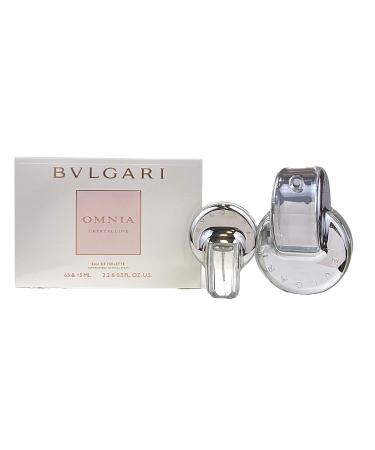 Bvlgari Omnia Crystalline 2 Pc. Gift Set for Women | Edt 0.5 Oz + Edt 2.5 Oz for Women By 0.5 Fl Oz