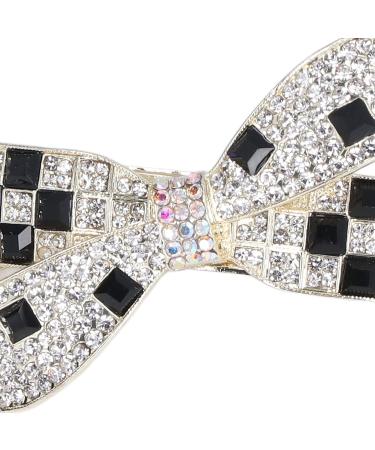 Shop Strass Hair Clips - Black & White Checkerboard Bowknot Ponytail Hairpins for Women & Girls - Stylish Hair Styling Tools - Buy Online on SooperMarket.com