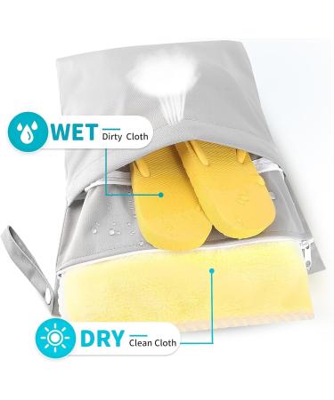 2 Piece Wet Bag Set - Reusable Waterproof Bags for Baby Cloth Diapers and Gym Gear - Buy Online on SooperMarket.com