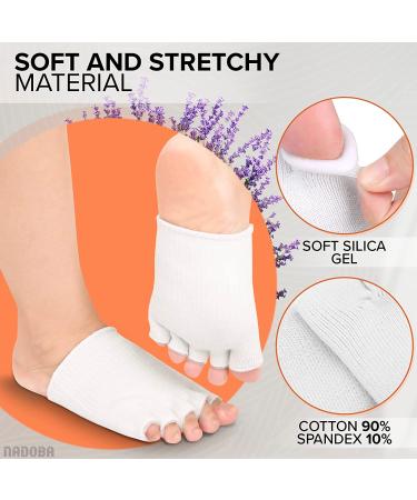 Women's Gel Toe Separator Socks - 1 Pair Large Gel Toe Separators for Pedicure - Compression Socks with Gel for Toe Care - Open Toe Half Socks for Joyful Feet - Buy Online on SooperMarket.com