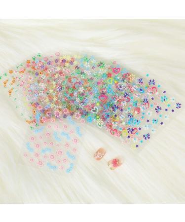 30 Sheets Flower Nail Stickers 3D Self Adhesive Colorful Daisy Nail Stickers Cute Nail Stickers DIY Nail Art Stickers Flower Nail Decals for Women Girls Nails Decoration - Buy Online on SooperMarket.com