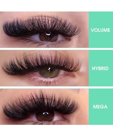 Easy Fan C-0.10 10mm Eyelash Extensions | C D Curl Russian Lashes | Self Fanning & Blooming | Automatic Easy Fan Lashes - Buy Online on SooperMarket.com