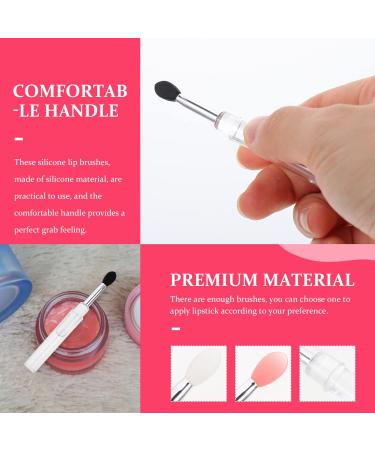 6pcs Silicone Lip Mask Brush Set - Perfect Lipstick & Balm Applicator Tool for Flawless Makeup - Black - Buy Online on SooperMarket.com