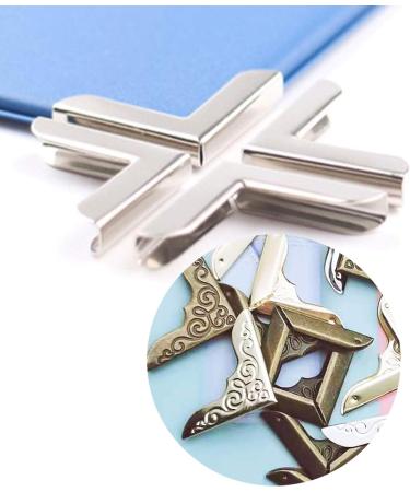 Book Corner Protector Metal Corner Cover for Scrapbook Album Menu Folder Include 50PCS Gold  50PCS Silver and 50PCS Bronze (150PCS) - Buy Online on SooperMarket.com