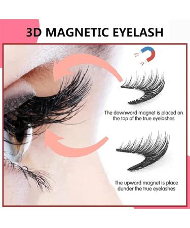 Magnetic Lashes Magnetic Eyelashes Dual Magnetic Lashes Eyelashes Beauty Magnetic Lashes Natural Look with Applicator Tweezers Reusable No Glue or Liner Needed Easy to Wear #5-diamond - Buy Online on SooperMarket.com