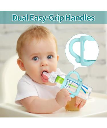 Dr. Brown Narrow Baby Bottle Handles - Easy Grip Bottle Holder for Baby Transition - BPA-Free Silicone - Pack of 4 - Buy Online on SooperMarket.com