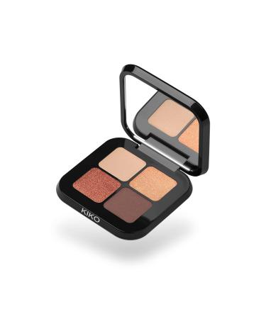 Kiko Milano Bright Quartet Eyeshadow Palette 03 - 4 Baked Eyeshadows for Wet & Dry Use | Burgundy - International Shipping Available - Buy Online on SooperMarket.com