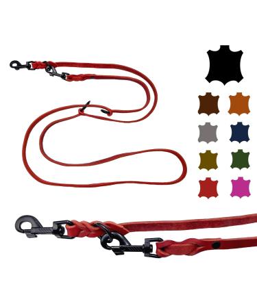 Dog liner Small dogs / large dogs black hooks 2m / 2.40m / 2.80m / 3.50m / 5m Double linen adjustable (2m x 8mm red) 2m x 8mm red