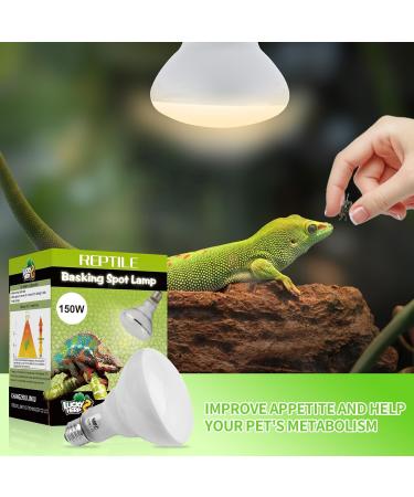LUCKY HERP 150W Reptile Heat Bulb Basking Spot Heat Lamp for Reptiles Vivarium Light for Amphibian Chicks Dog Heating Use 150W 1 Pack - Buy Online on SooperMarket.com