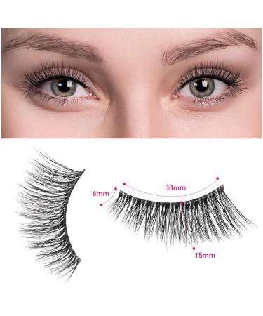 Dyafin 3D Eyelash Set - 8 Pairs of Natural Reusable Handmade Fake Lashes | Lightweight & Comfortable - Buy Online on SooperMarket.com