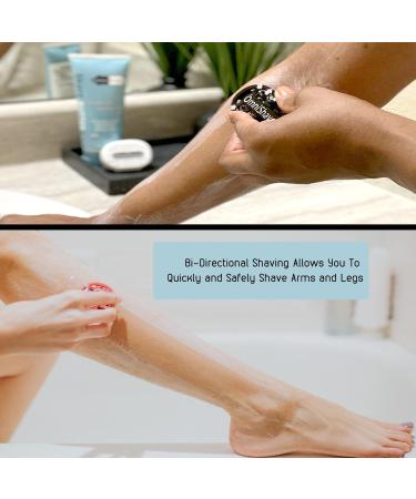Deluxe Omnishaver Kit - Fastest Head Legs & Body Shaving | Eco-Friendly Alternative to Disposable Razors | Self-Cleaning with Shave Butter & Replacement Cartridge - Buy Online on SooperMarket.com