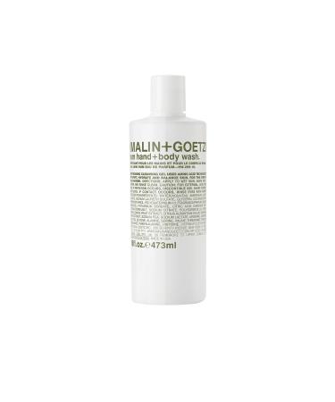 Malin + Goetz Rum Hand + Body Wash  soothing hydrating body soap for men and women  prevents dry skin  no stripping or irritation. Natural ingredients  cruelty-free  vegan 16 Fl Oz (Pack of 1)