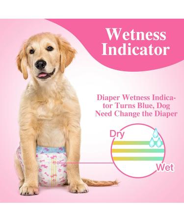 Dono Disposable Dog Diapers for Female Dogs - Super Absorbent & Leak-Proof - 48 Count Sizes XXS to L - Ideal for Incontinence Heat & Periods - Buy Online on SooperMarket.com