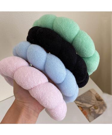 Spa Headband for Women - Soft Terry Cloth Makeup Headband Set for Face Washing and Skincare - Includes Face Wash Wristbands - Ideal Gift - Black+Grey - Buy Online on SooperMarket.com