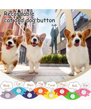 Shop Mmggaish 8 Colorful Dog Buttons for Communication | Complete Pet Training Set with 50 Stickers & Fixing Pads | International Shipping Available - Buy Online on SooperMarket.com