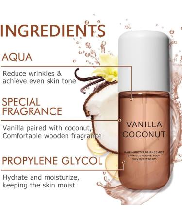 Vanilla Perfume Body Mist Travel Size Body & Hair Fragrance Mist 50 Ml Travel Size Long Lasting Perfume Spray (violet) - Buy Online on SooperMarket.com